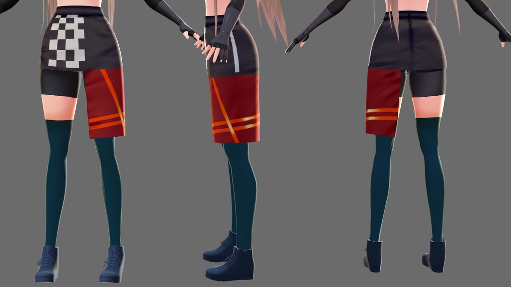 変な布ついてるミニスカ