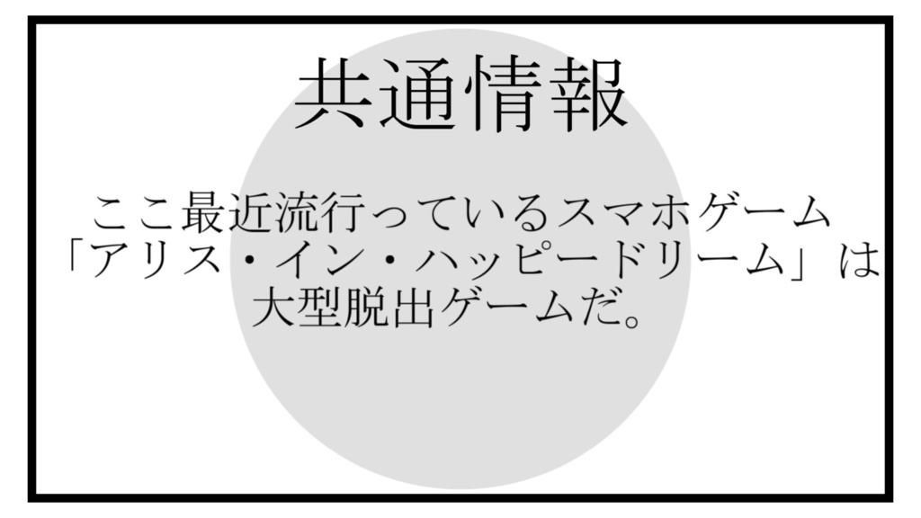 CoCシナリオ「アリス・イン・ハッピードリーム」