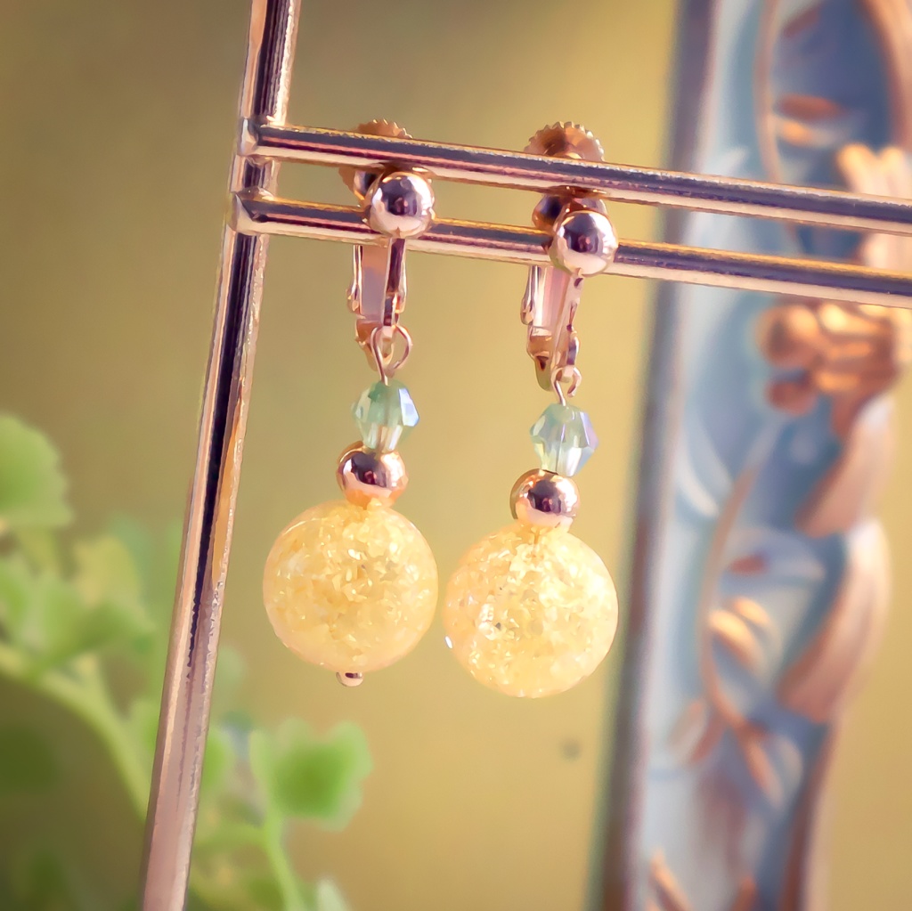 《檸檬の息吹 – 陽光のひかり – イヤリング》