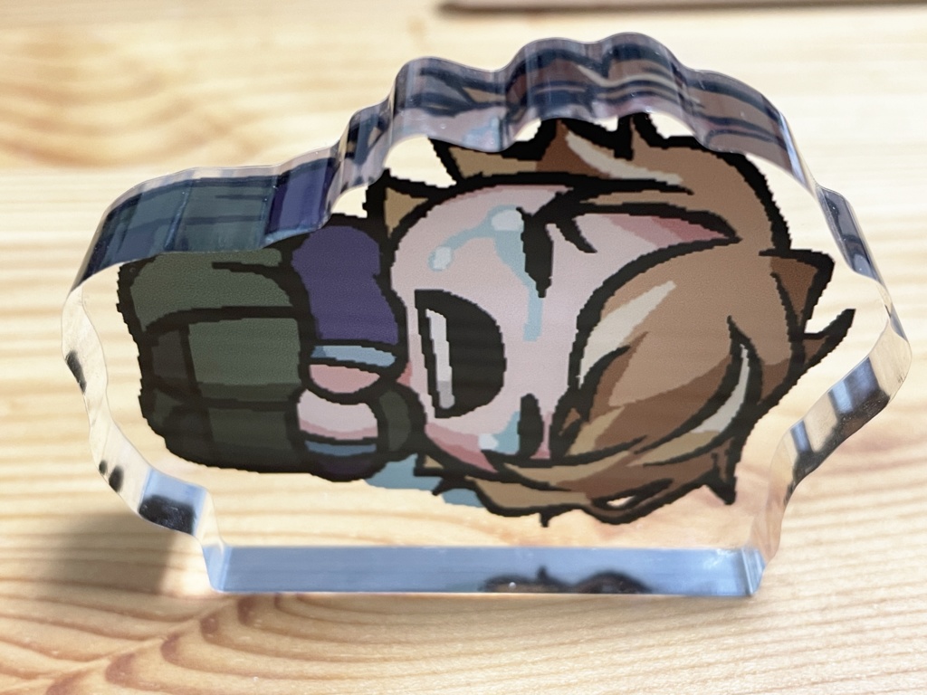 ステージ移動の間に要らんこと思い出している人のアクリルブロック