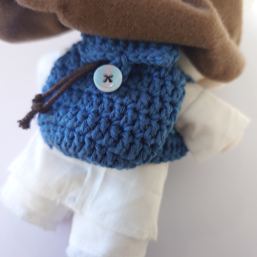 手編みぬいリュック/人偶背包/mochila para muñeca