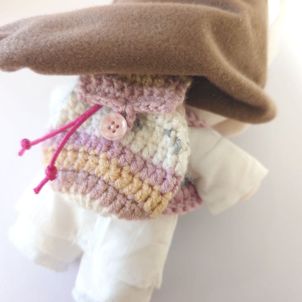 手編みぬいリュック/玩偶背包/mochila para muñecas