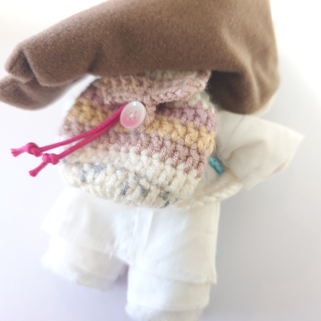 手編みぬいリュック/玩偶背包/mochila para muñecas