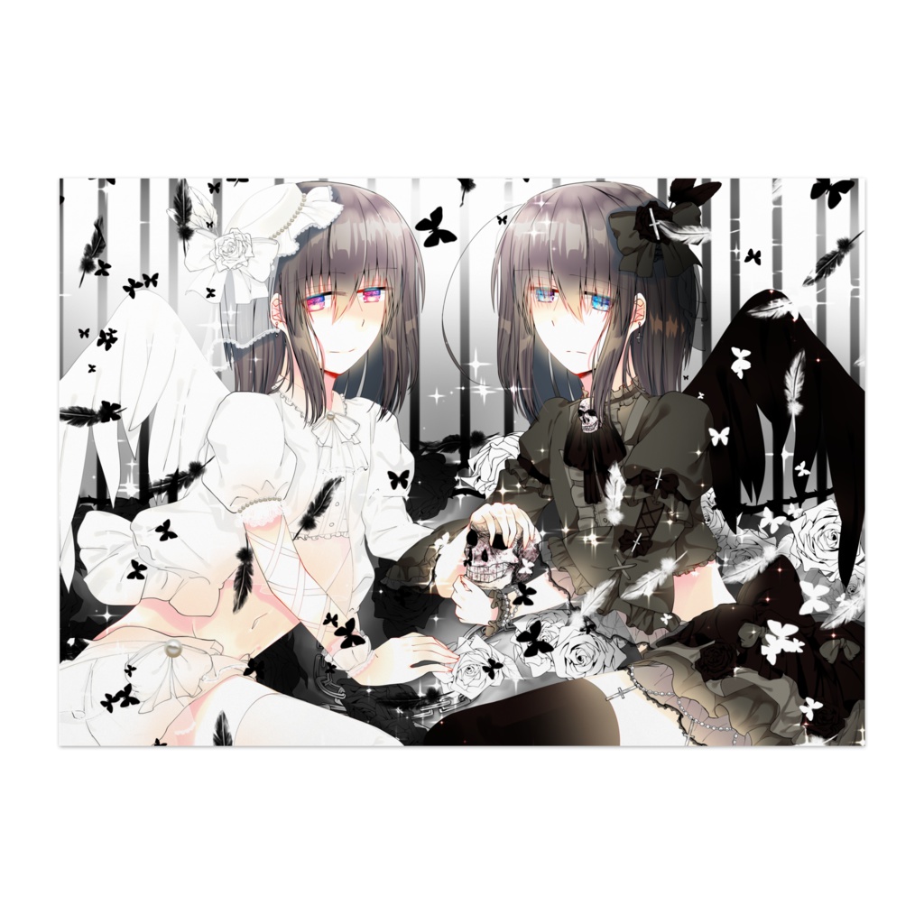 【オリジナル】ポスター【黒い天使と堕天使】