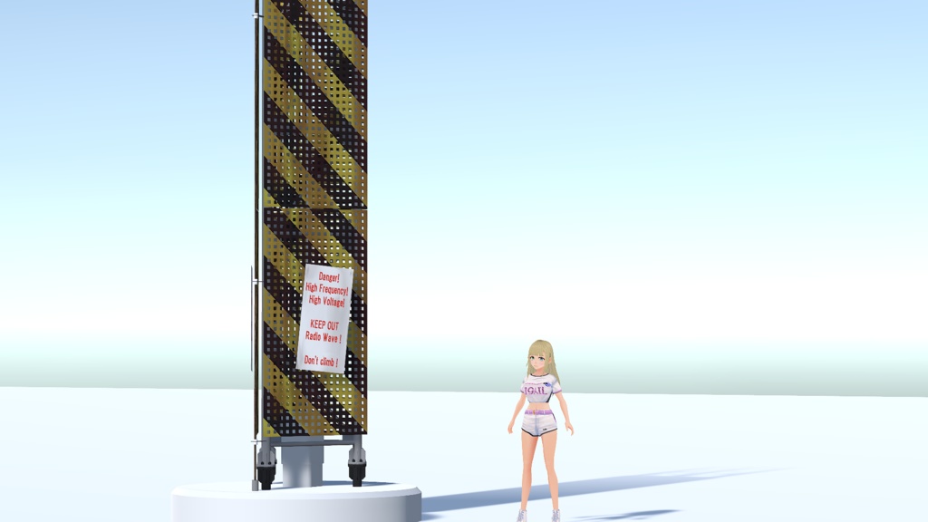 Virtual FM 放送局(欧州風垂直系DP)・アンテナタワー3Dモデル