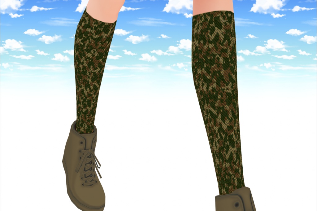 【VRoid用】迷彩柄キャンパーテクスチャセット(VRoid β版と正式版用を同梱)