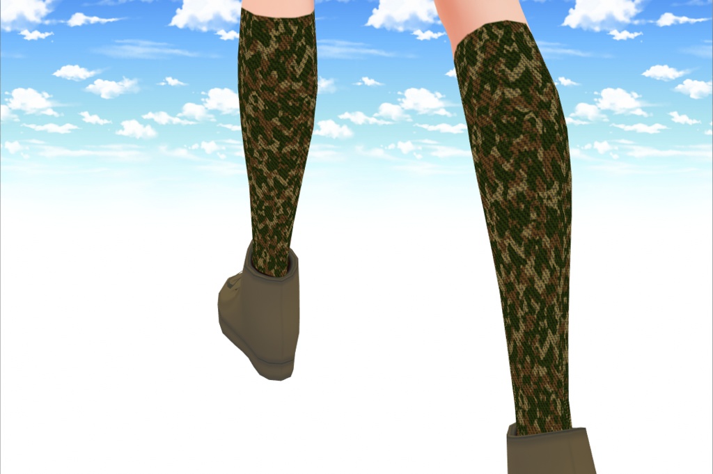 【VRoid用】迷彩柄キャンパーテクスチャセット(VRoid β版と正式版用を同梱)