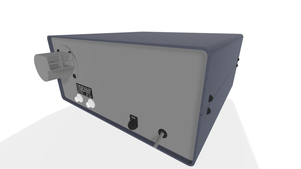 短波帯アマチュア無線トランシーバ(3Dモデル)