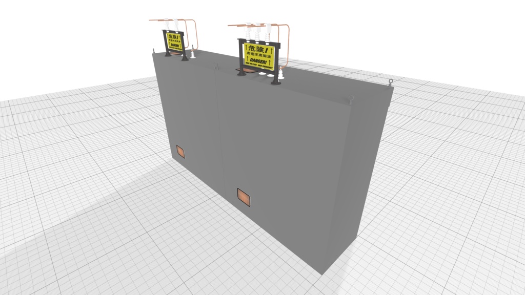 中波・短波業務局用無線送信機(3Dモデル)