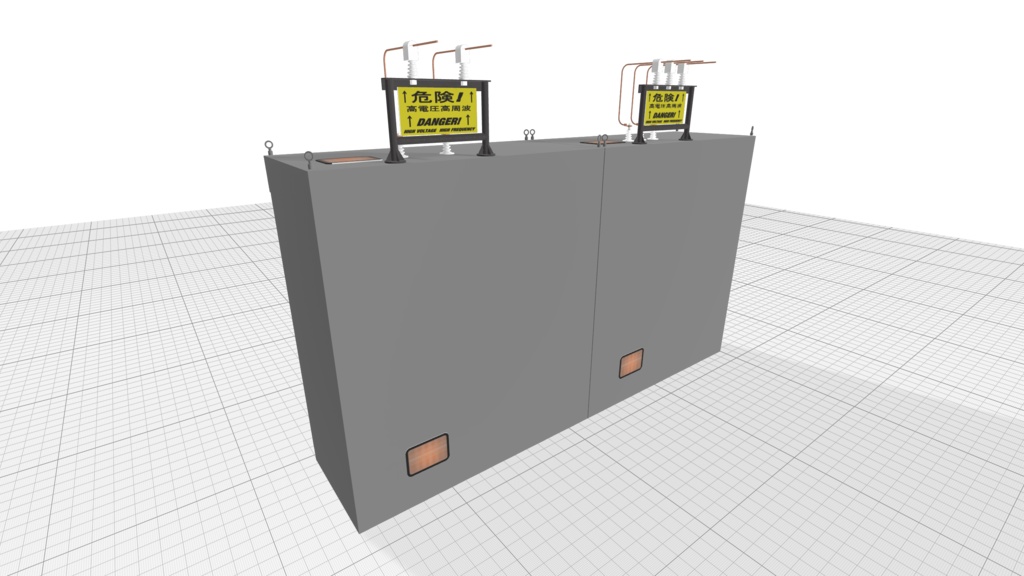 中波・短波業務局用無線送信機(3Dモデル)