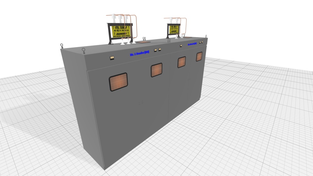 中波・短波業務局用無線送信機(3Dモデル)