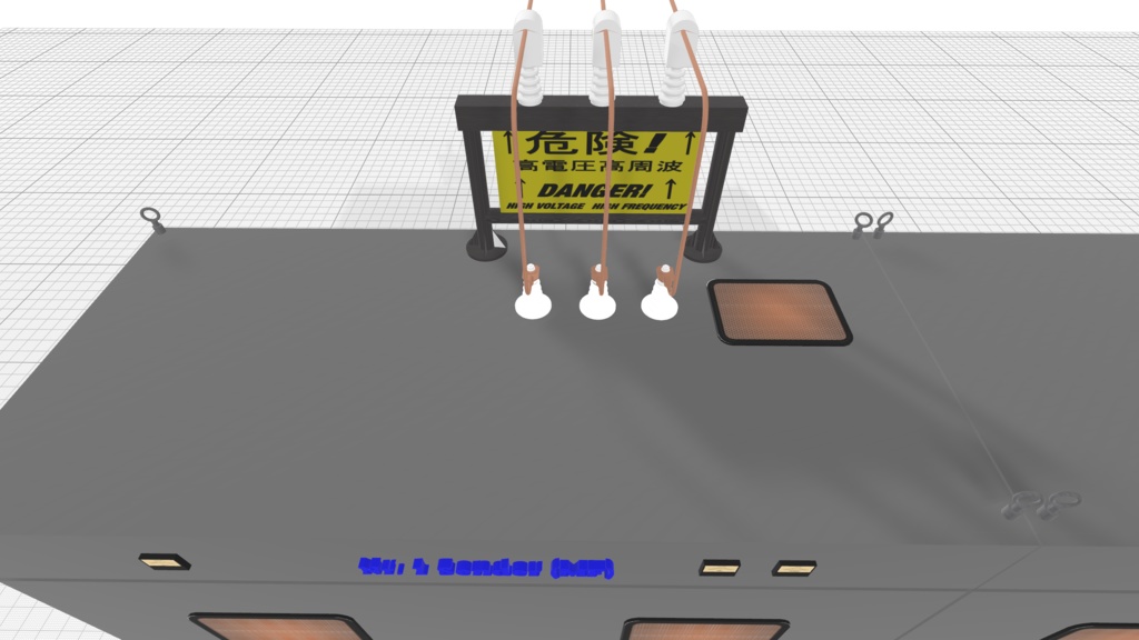 中波・短波業務局用無線送信機(3Dモデル)