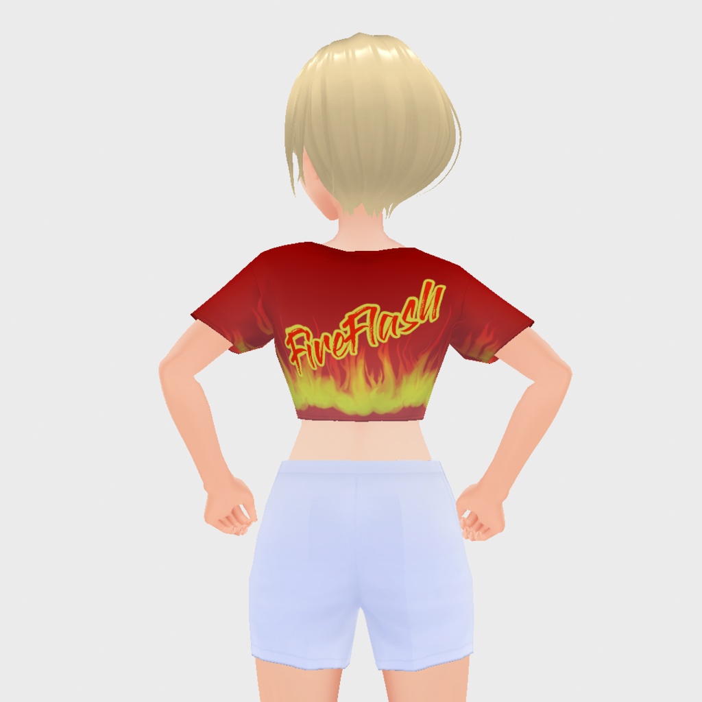 「VroidStudio」Mini_T-Shirt;FireFrash (テクスチャーデータ)