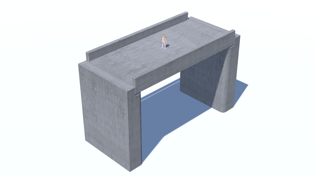 <<3D-MODEL>>Bridge;Concrete(Span15m)