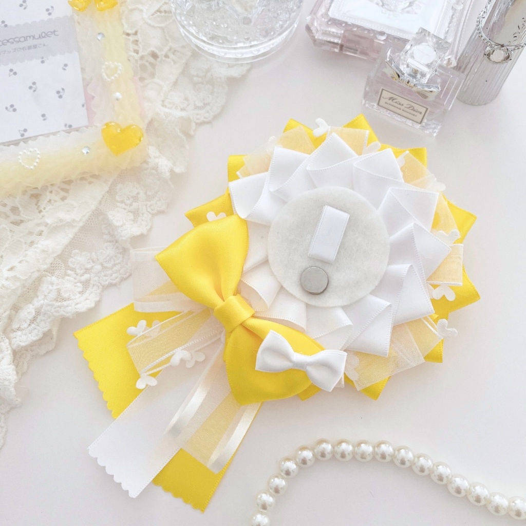 ribbon bouquet rosette（黄色）