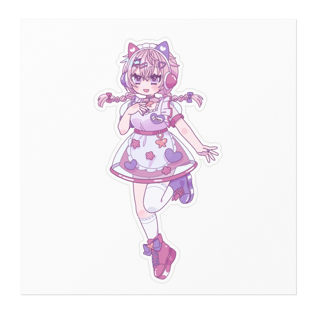 ともねむハッピーシンセサイザ公開記念 個別ステッカー:ネムリコ(サイズ2種)