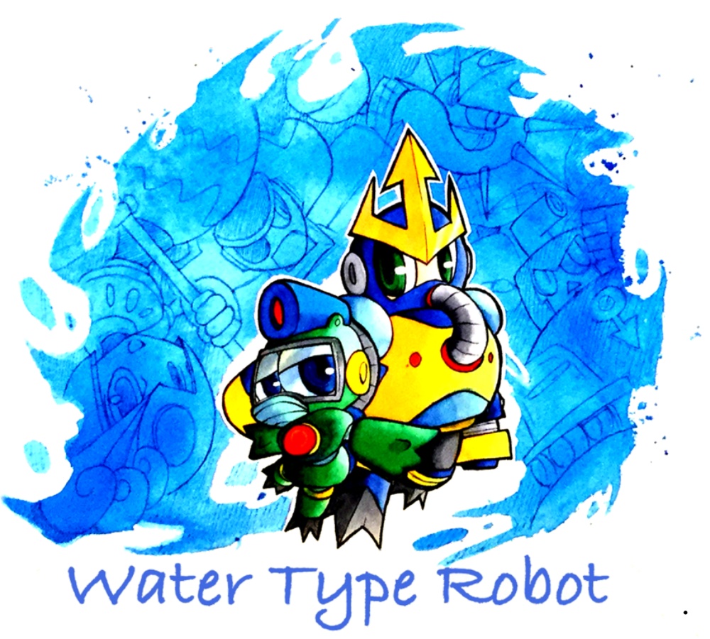 水系海系ロボットTシャツ