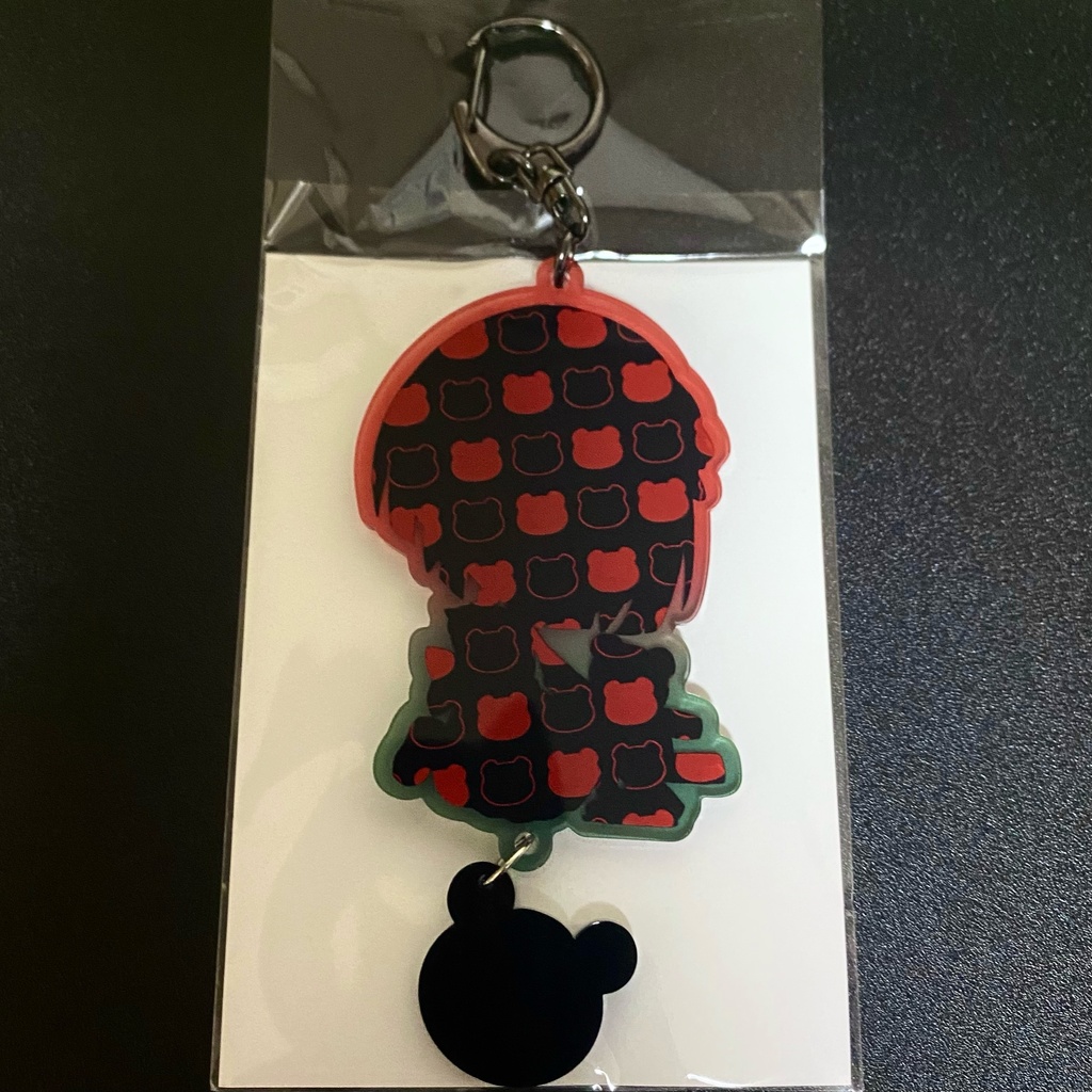 チャーム付きアクリルキーホルダー