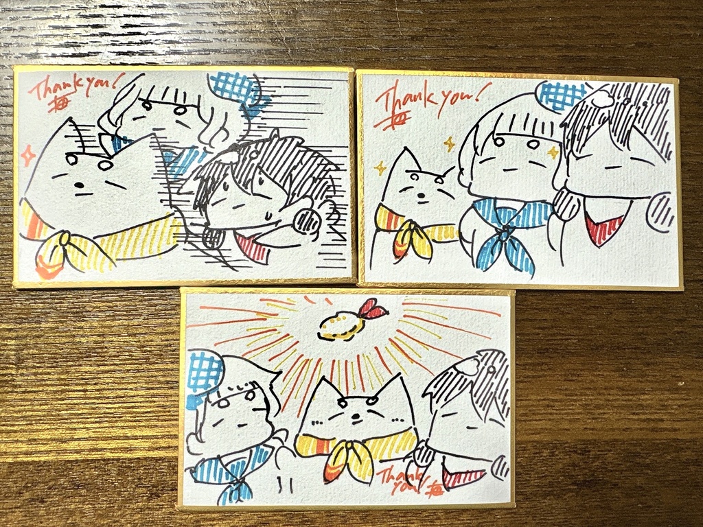 黒夢町ミニ色紙
