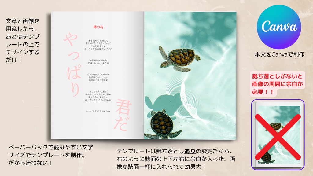 A5・アートブック用テンプレート|電子書籍・紙書籍両対応(Canva専用)