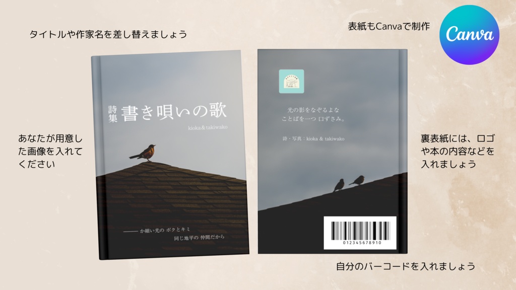 A5・アートブック用テンプレート|電子書籍・紙書籍両対応(Canva専用)