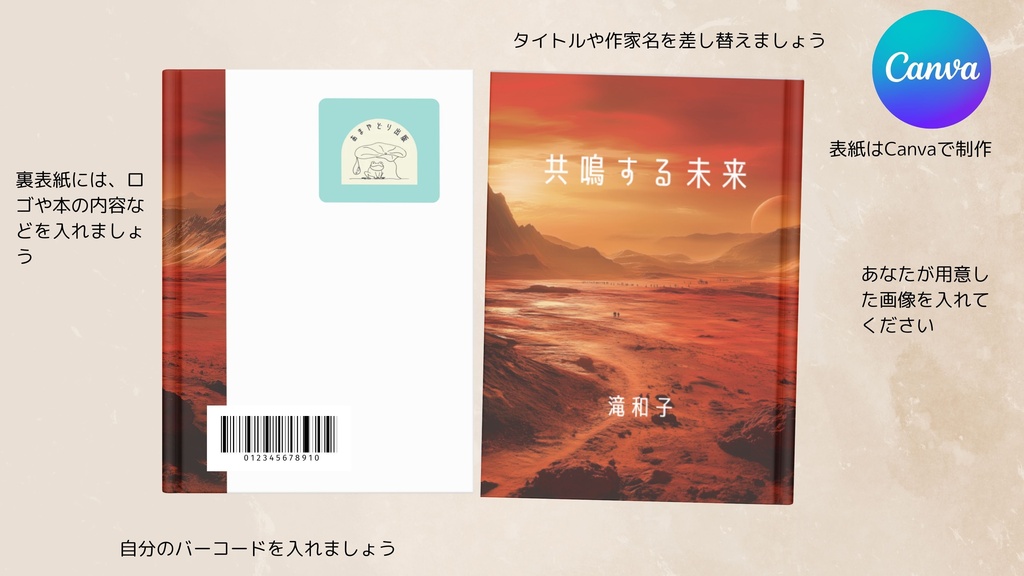 A5・縦書き書籍用テンプレート|電子書籍・紙書籍両方に対応(Canva・Word)