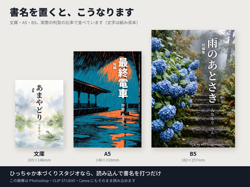 雨やどり|本の表紙になる雨の絵10点(文庫〜B5・350dpi・商用OK)