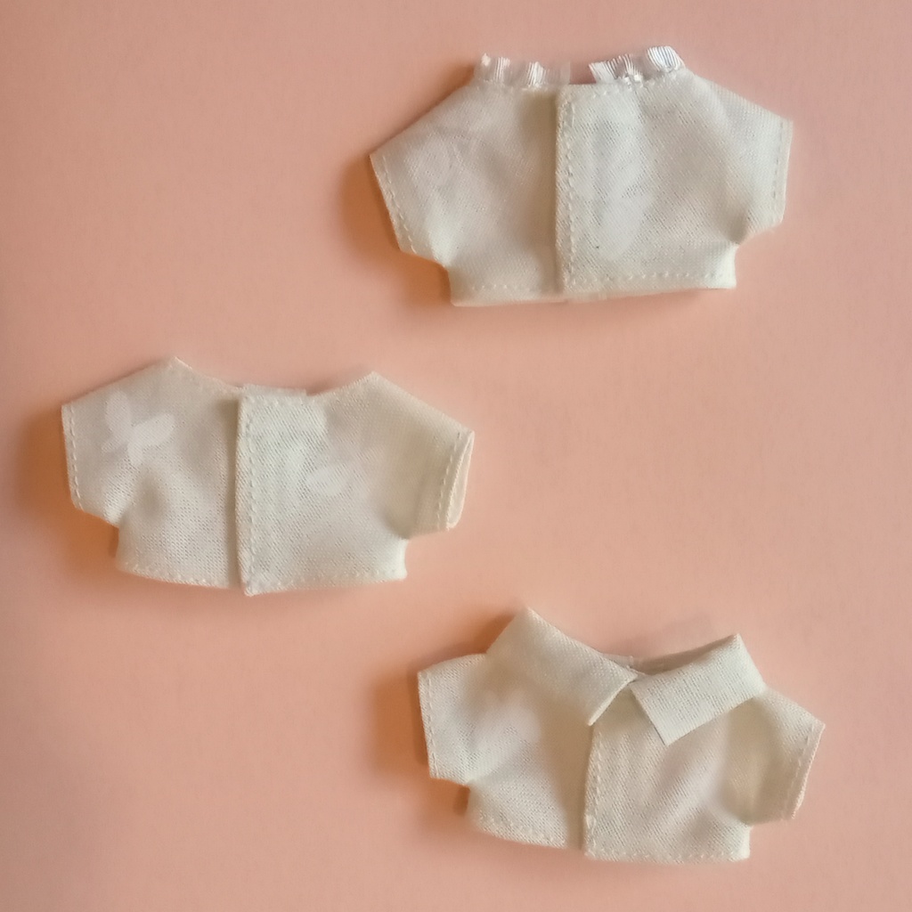 蝶々とお花のぼたんのシャツ