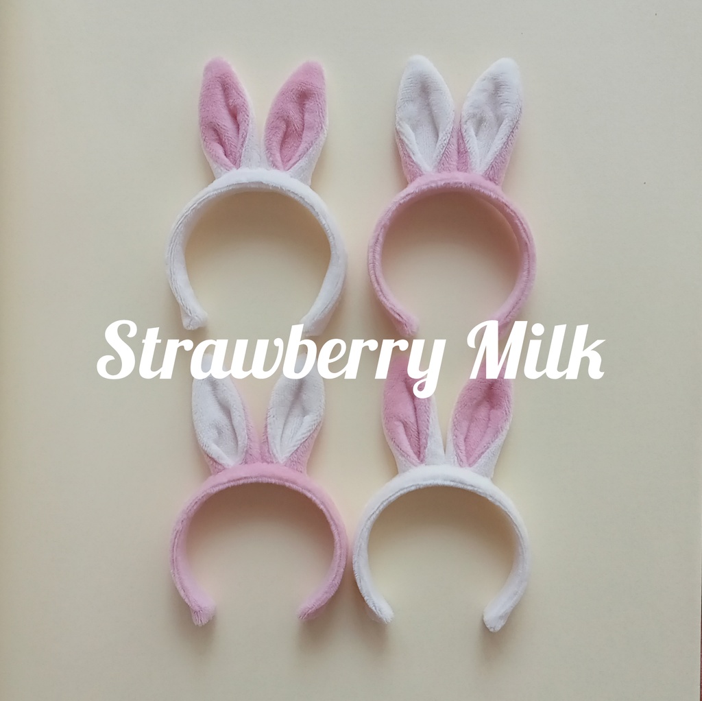 いちごミルクのバニーちゃんカチューシャ