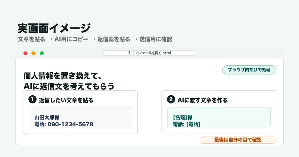 【完全無料】AIに貼る前の個人情報チェック|AI返信前プライバシーチェック無料β版