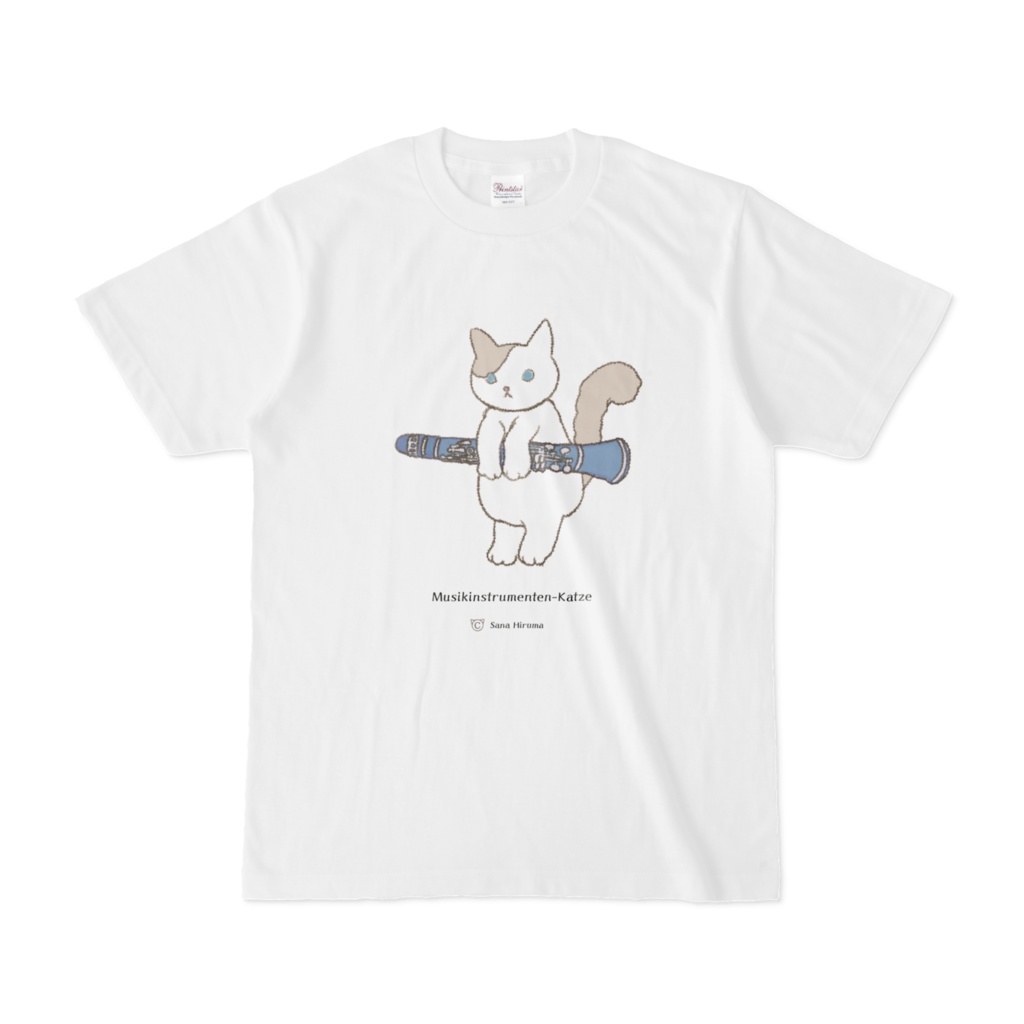 楽器ねこクラリネットTシャツ