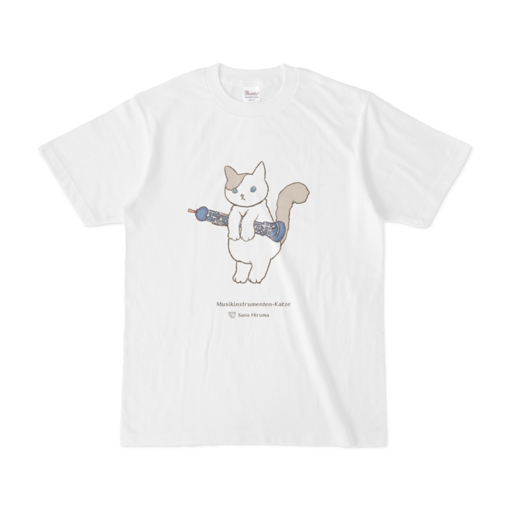 楽器ねこオーボエTシャツ