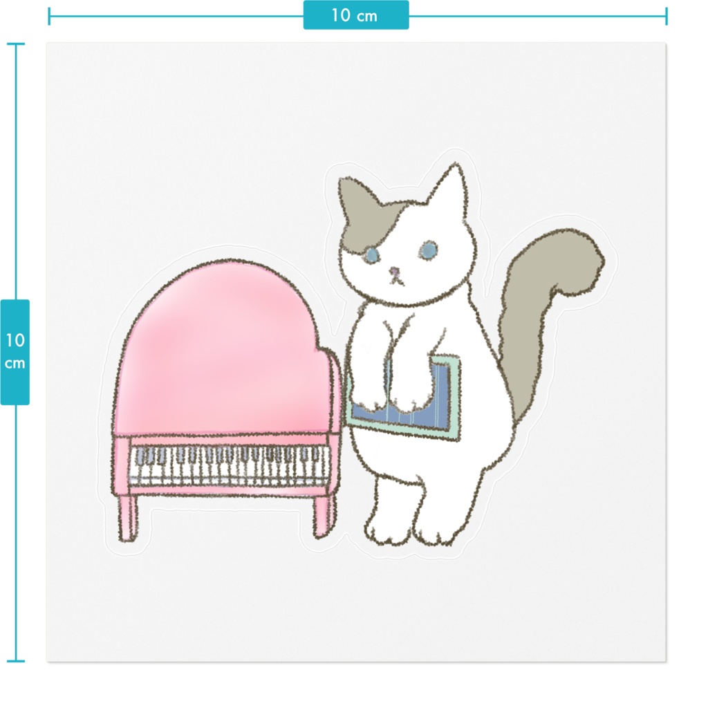 楽器ねこピアノsticker