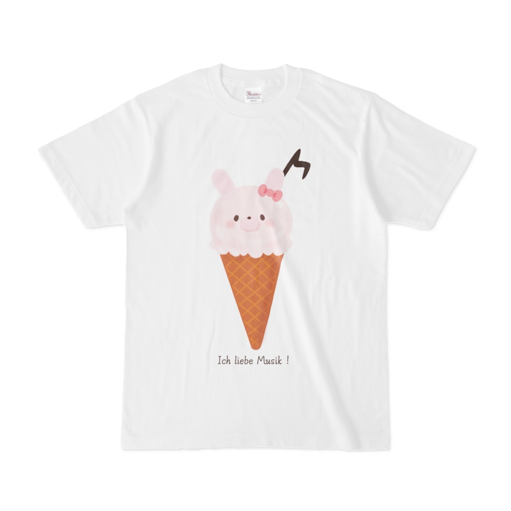 音符アイスTシャツうさぎ