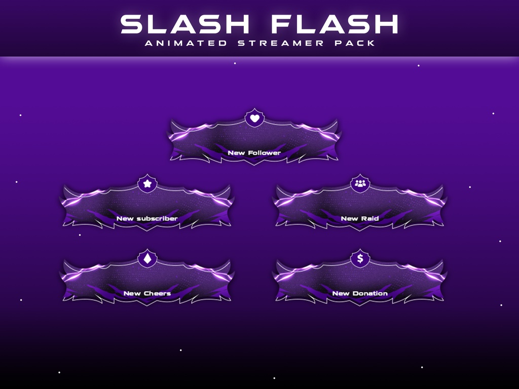 SLASH FLASH OVERLAY STREAMER PACKAGE