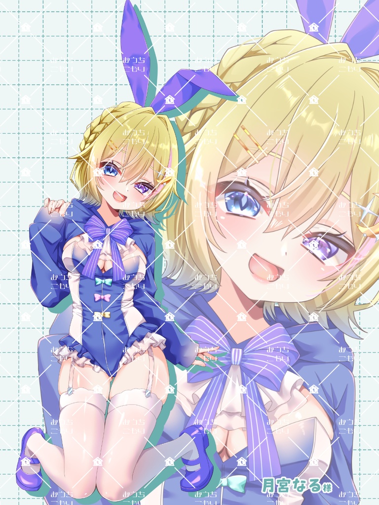 【セミオーダー立ち絵】カラーパーカーバニー【量産受付】