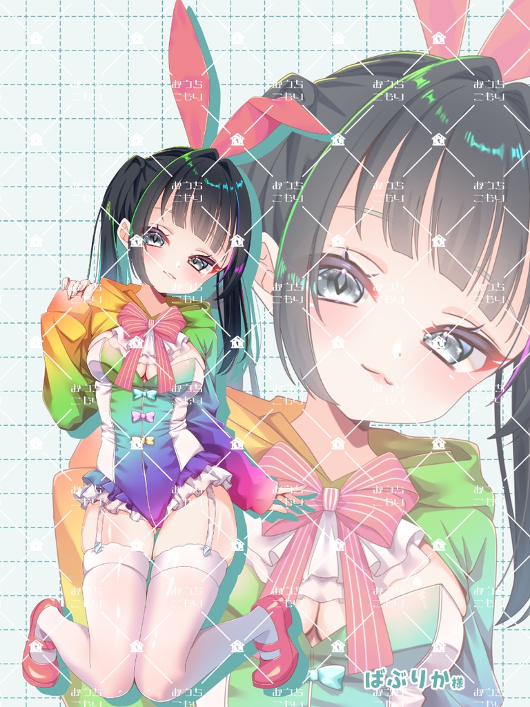 【セミオーダー立ち絵】カラーパーカーバニー【量産受付】
