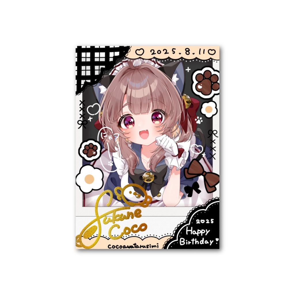 福音ココ猫メイド♡お誕生日チェキ2025