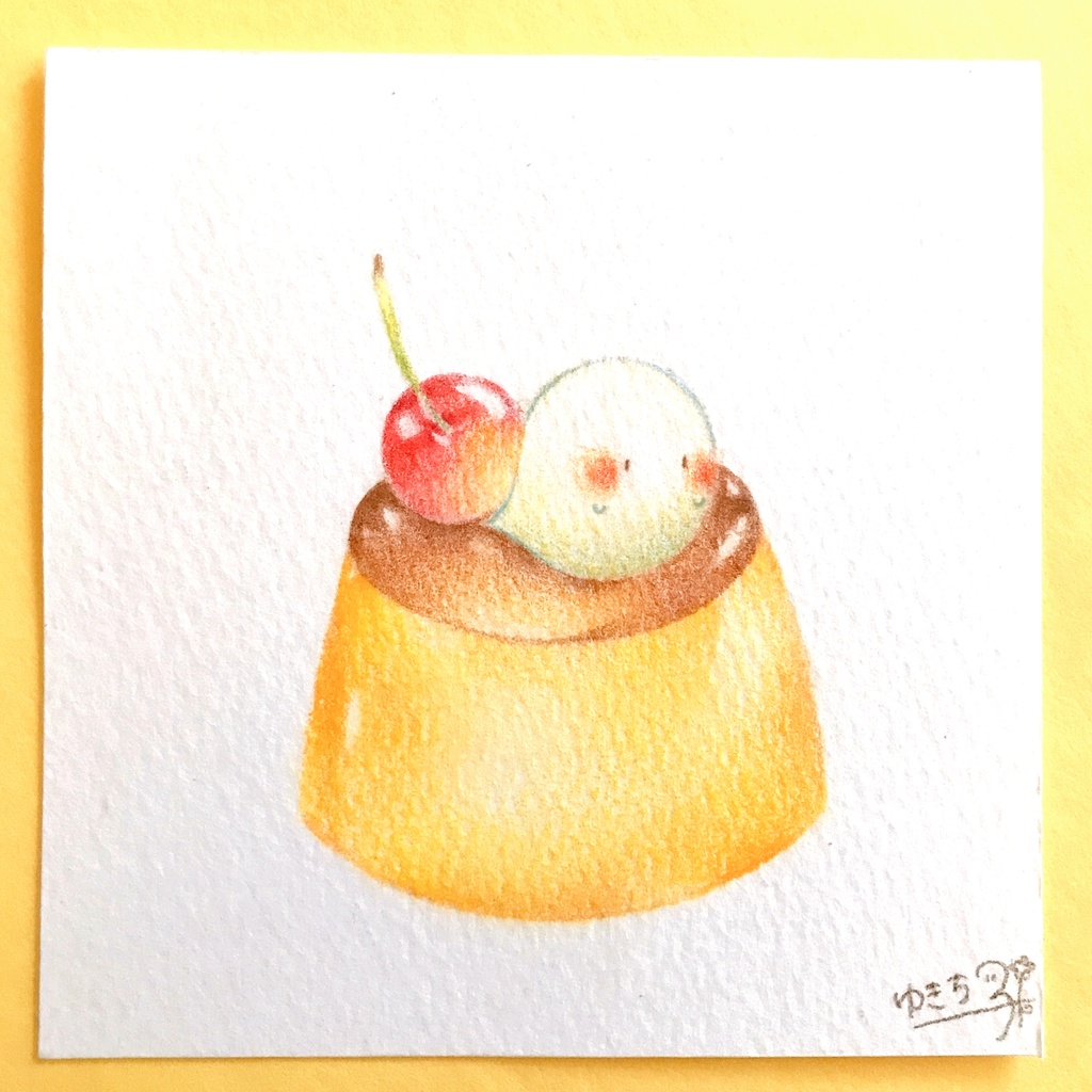 原画「プリンとおばけ」