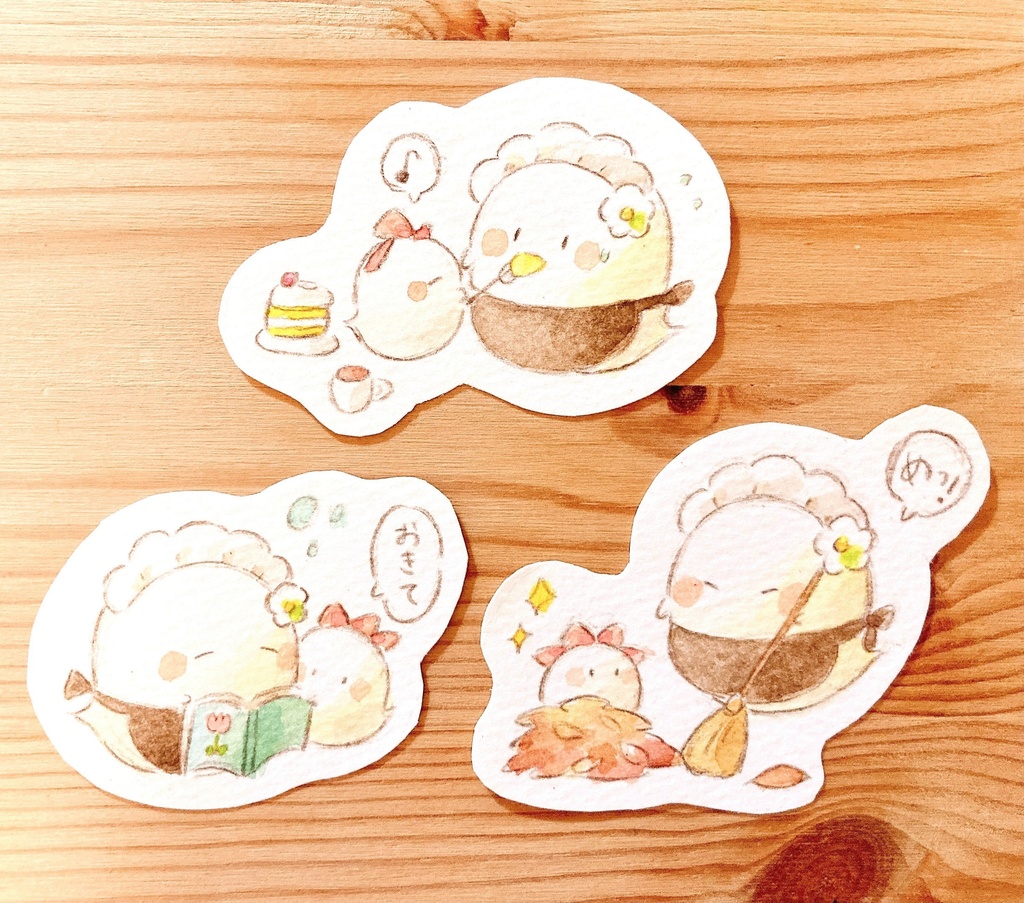 小さい原画「おばけのメイドとお嬢様」