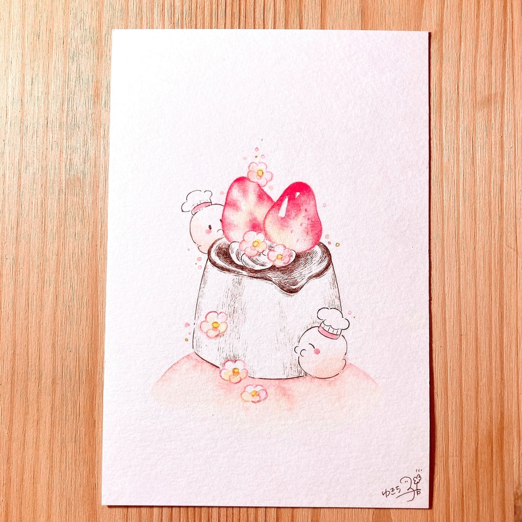 ポストカード原画「君といる僕が好き」