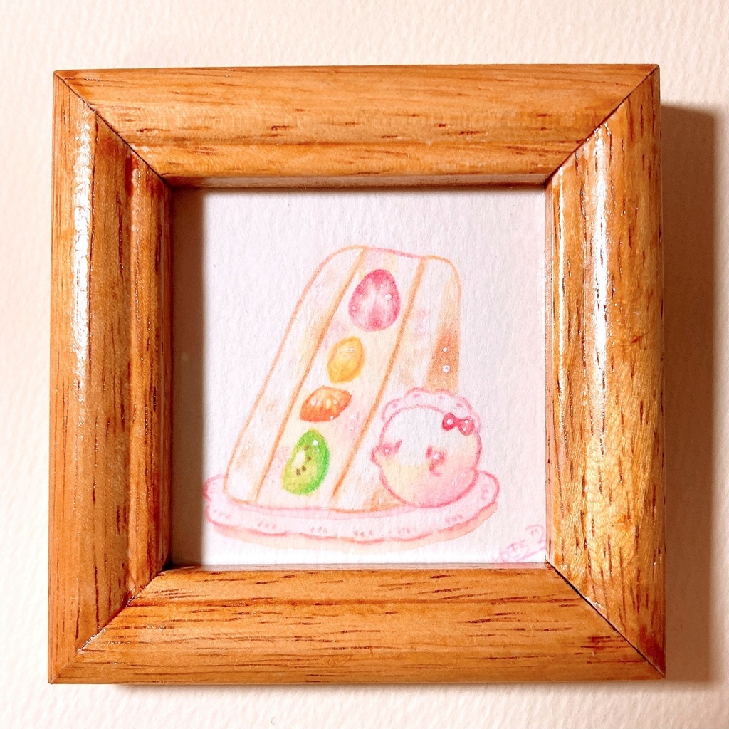 ミニ原画「おばけメイドとフルーツサンド」