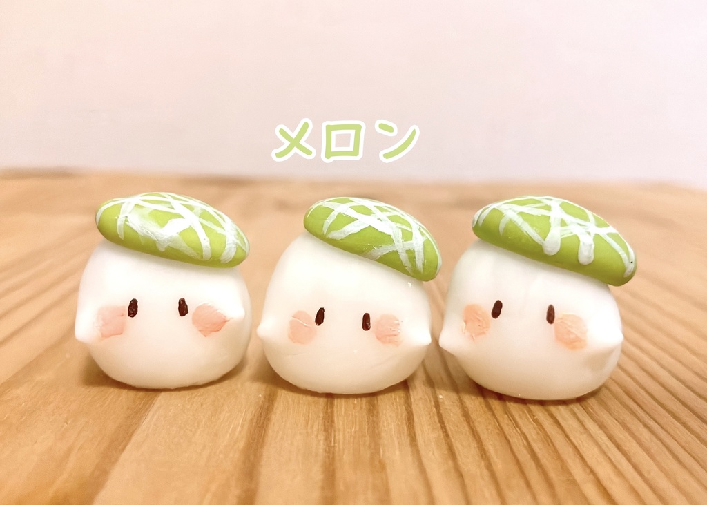 樹脂粘土作品「果物になりたかったおばけたち」