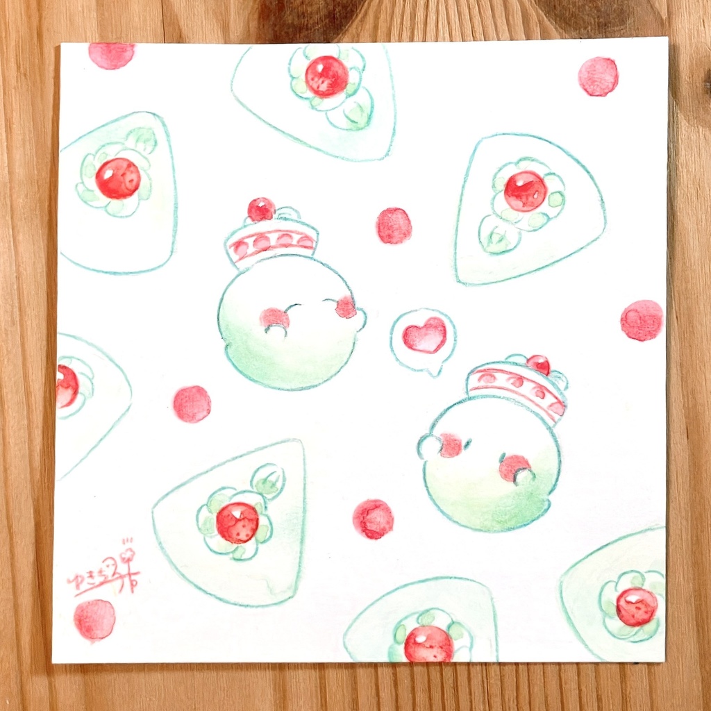 原画「おばけとショートケーキ」