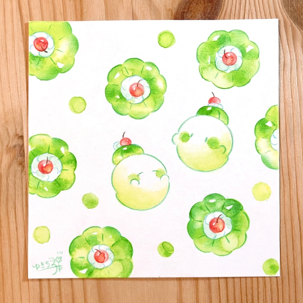 原画「おばけとゼリー」