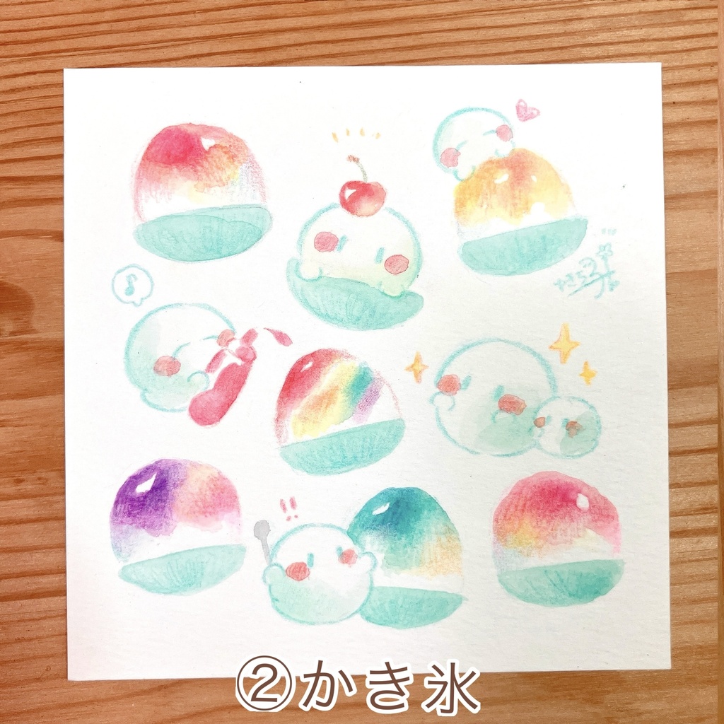 夏のおいしいものとおばけ原画