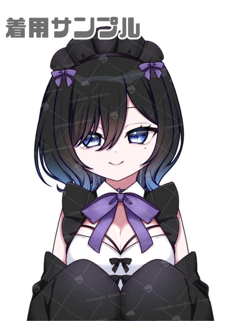 【VTuber素材】地雷系メイド服 6色【フリー素材】