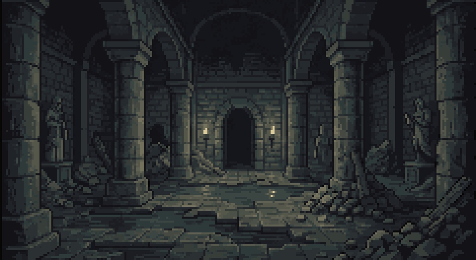 ファンタジー風ドット絵背景素材