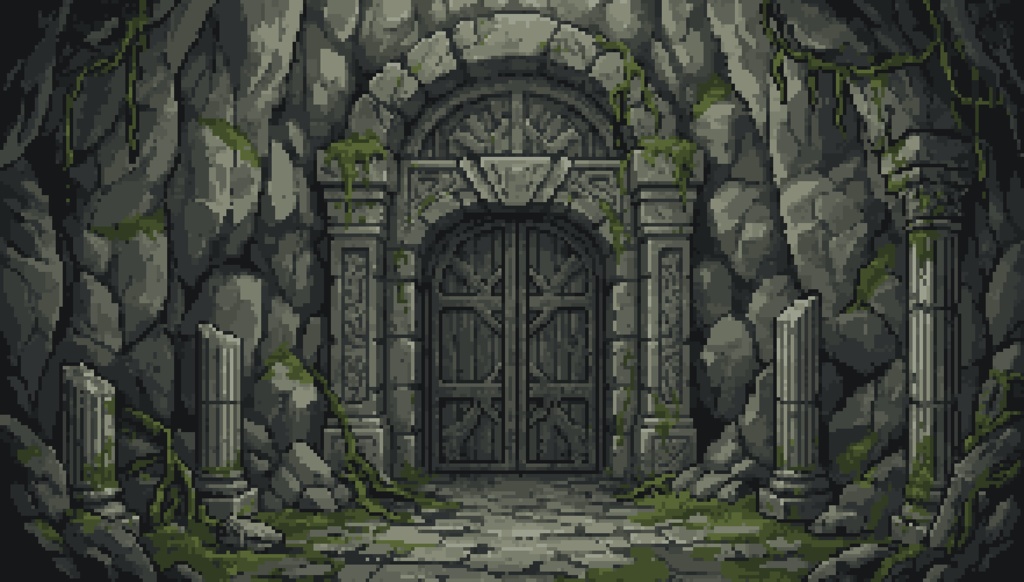 ファンタジー風ドット絵背景素材