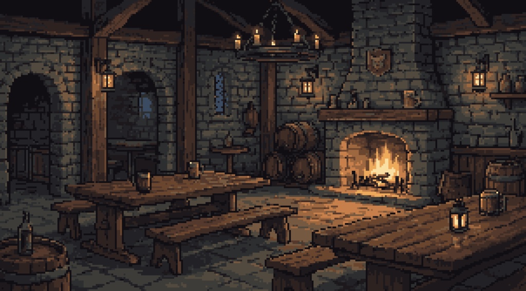 ファンタジー風ドット絵背景素材